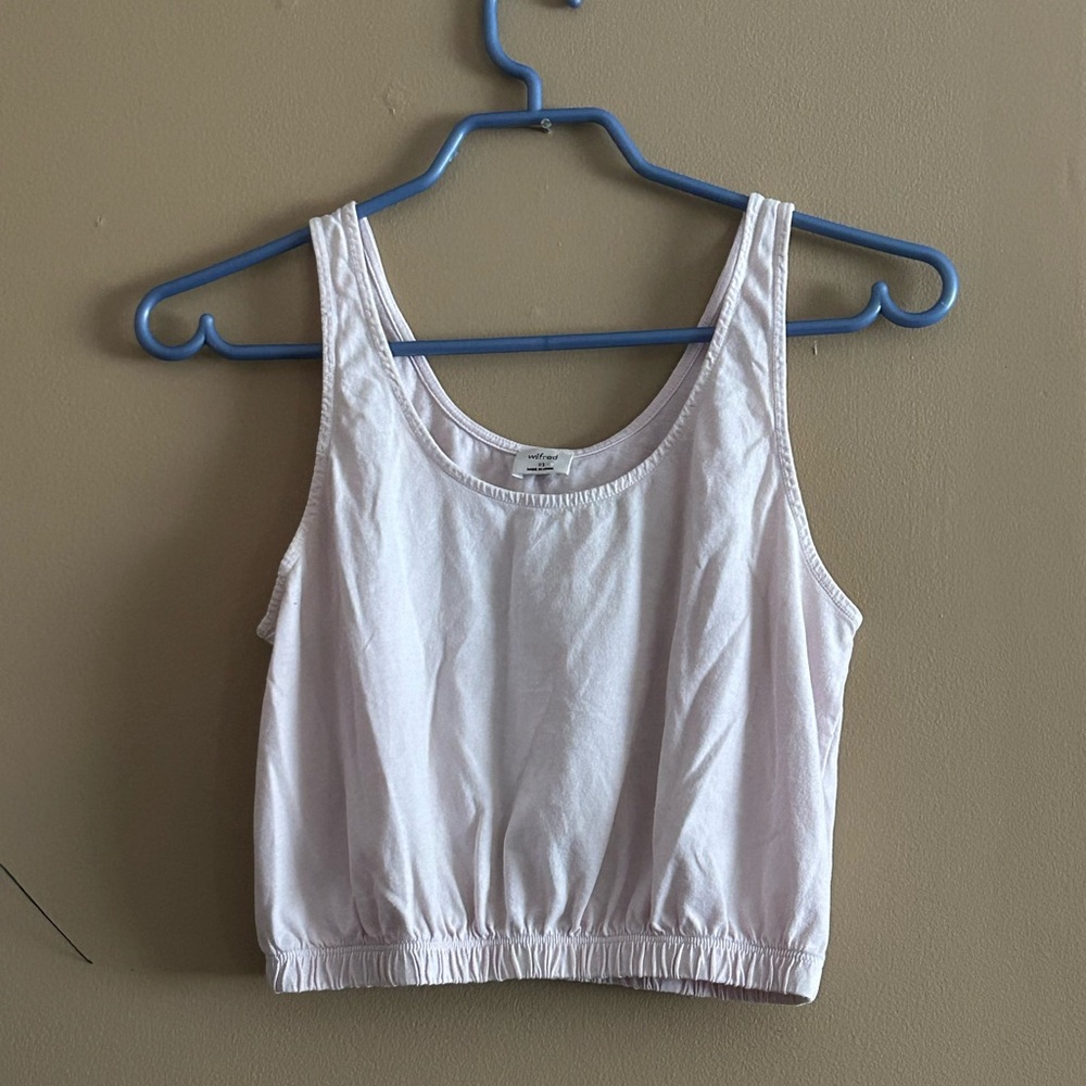 Wilfred Light Lavender Cropped Scoop Neck Tank